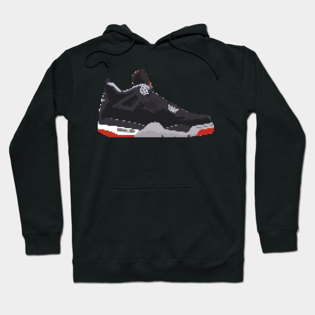 AIR JORDAN IV RETRO PIXELATED ART SHOE COLLECTION Hoodie by Buff Geeks Art